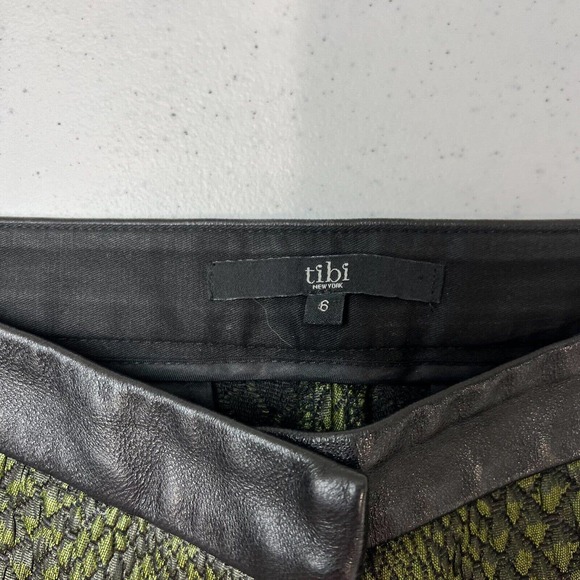 Tibi New‎ York Womens Snake Print Skinny Ankle Pants 6 Mid-Rise Green - Picture 7 of 14